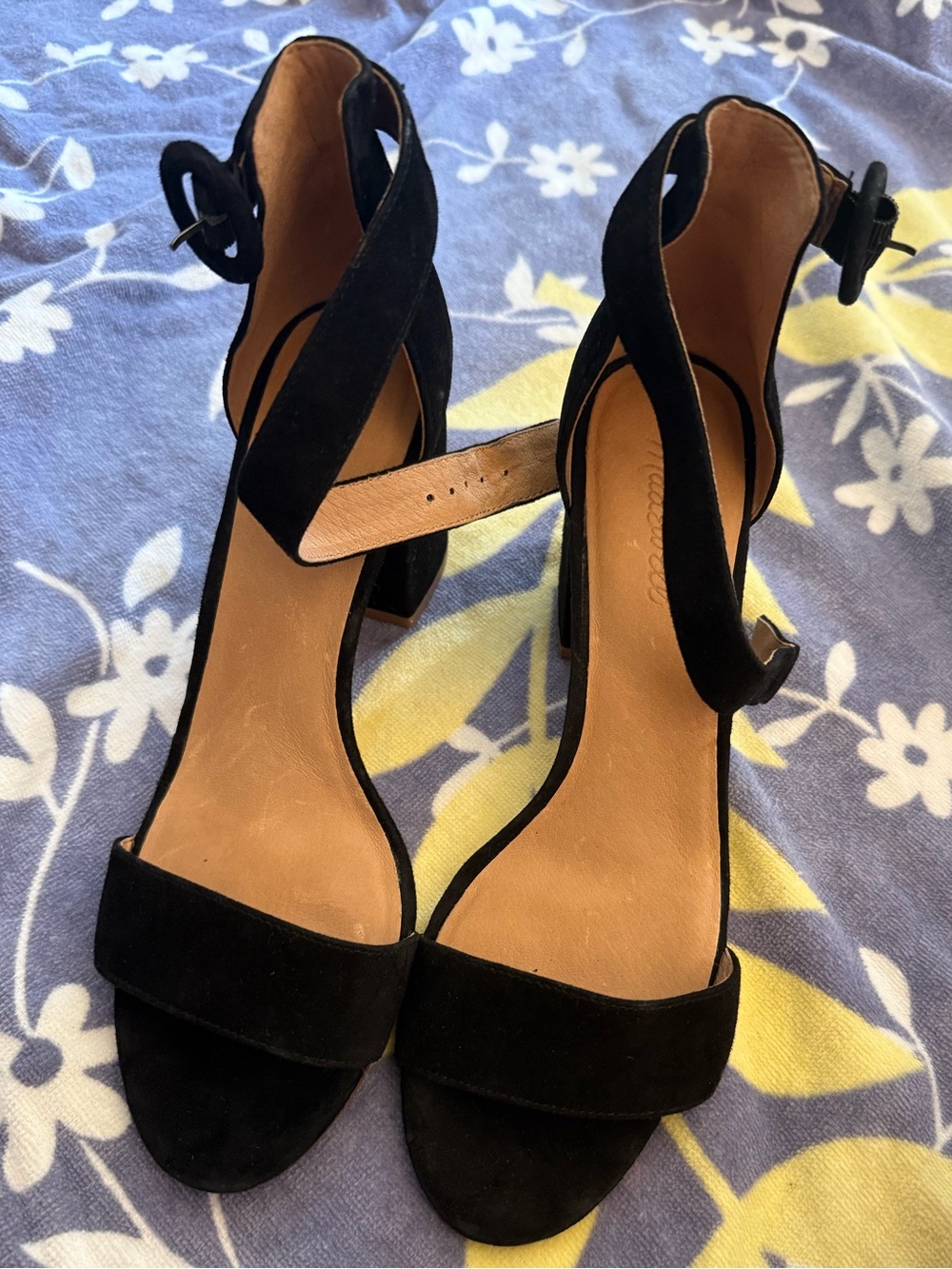 Madewell Black Suede Heels